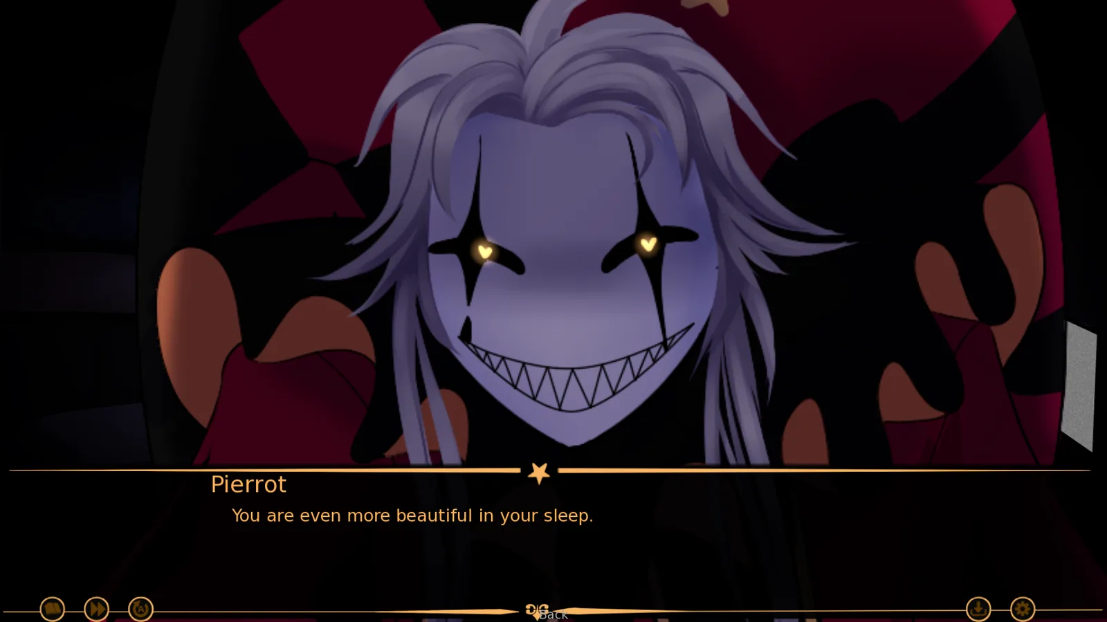 Pierrot: "You are even more beautiful in your sleep."